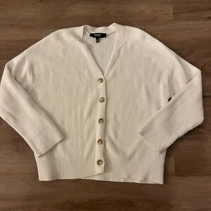 Hudson 100% Cotton Cream Button-Up Cardigan